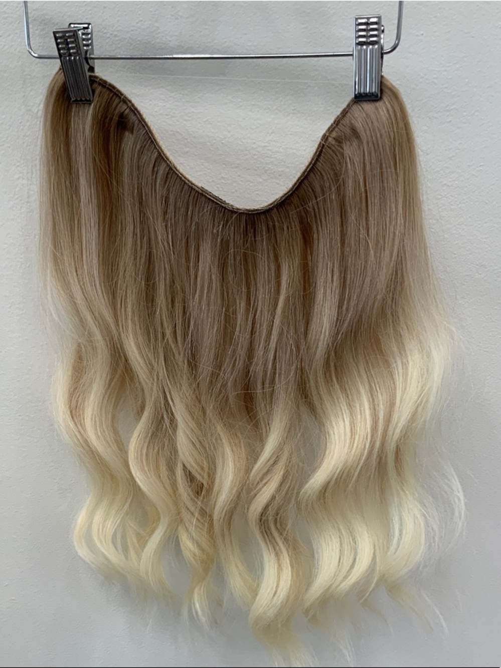 HaloCouture Blonde Ombre Halo Hairpiece - Warm Honey to Platinum Ends